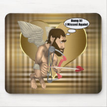Funny Cupid Missed Mousepad