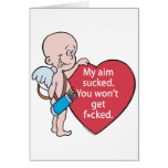 Funny Cupid's Aim Sucks T-shirts and Gifts cards