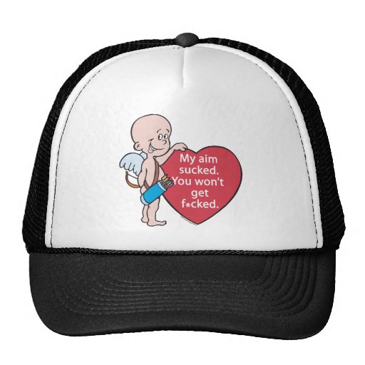 Funny Cupid's Aim Sucks T-shirts and Gifts Hat