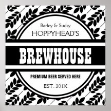 Funny Custom BREWERY Beer Maker's Sign Print