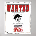 Funny Custom Wanted Poster posters