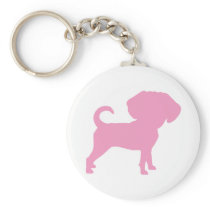 Funny Cute Big Head Puggle Dog (pink)