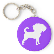 Funny Cute Big Head Puggle Dog (white)