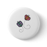 funny cute cartoon butterflies buttons