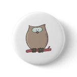 funny cute cartoon owl buttons