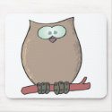 funny cute cartoon owl mousepads