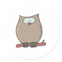 funny cute cartoon owl stickers