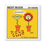 Funny Cute Hayfever Flower Cartoon magnets