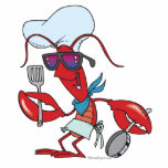 funny cute lobster cook chef cut out