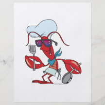 funny cute lobster cook chef flyer design