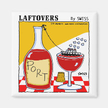 Funny Cute Port Wine Cartoon Kitchen Fridge Magnets