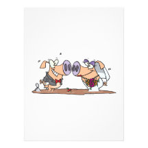 funny cute silly wedding pigs bride groom custom invite