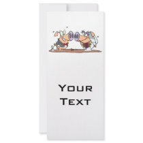 funny cute silly wedding pigs bride groom custom rack cards