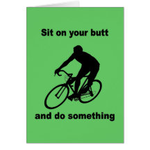 Funny cycling greeting card