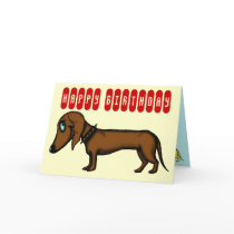 Funny dachshund birthday card