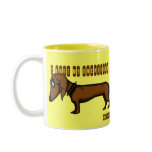 Funny dachshund mug design