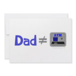 Funny Dad Not Equal ATM invitations