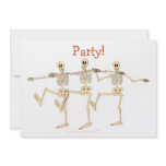 Funny Dancing Skeletons Bone To Dance Cartoon invitations