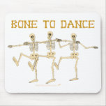 Funny Dancing Skeletons Bone To Dance Cartoon Mousepad