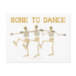 Funny Dancing Skeletons Bone To Dance Cartoon postcards