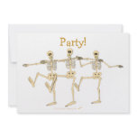 Funny Dancing Skeletons Halloween Party Invitation