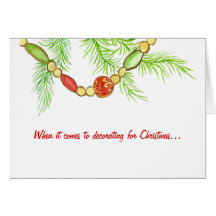Funny Decorating Christmas Card
