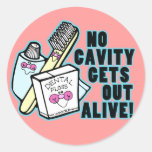 Funny Dentist or Prosthodontist Round Sticker