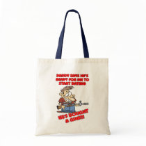 Funny design for father with daughters. bag
