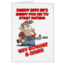 Funny design for father with daughters. card