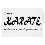Funny Design. I know Karate + other Japanese Words Cards