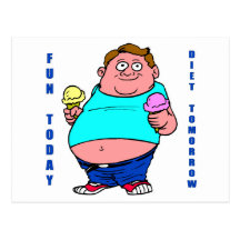 Funny Diet Humour Postcard