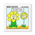 Funny Dieting Flower Best Buds Garden Cartoon magnets