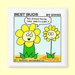 Funny Dieting Flower Best Buds Garden Cartoon magnets