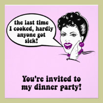 Funny dinner party invitations