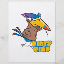funny dirty bird naughty toucan cartoon flyer design