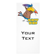 funny dirty bird naughty toucan cartoon full color rack card