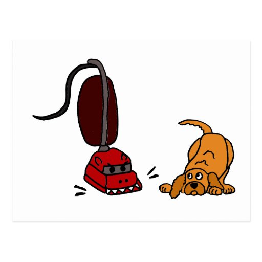 Funny Dog Afraid of Vacuum Cleaner Zazzle