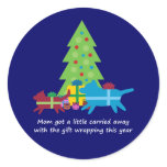 Funny Dog  and Cat Christmas Presents stickers