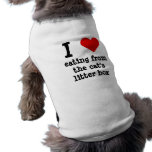 Funny dog eating from cat's litter box pet clothing