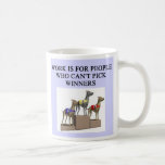 FUNNY DOG RACING JOKE, FUNNY DOG RACING JOKE COFFEE MUGS