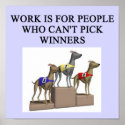 FUNNY DOG RACING JOKE posters