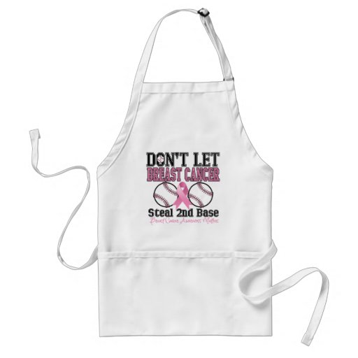 Funny Dont Let Breast Cancer Steal 2nd Base Aprons