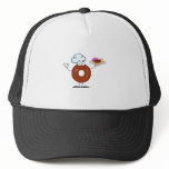 funny doughnut doughnut chef cartoon character hat