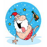 funny drunk santa on vacation t-shirts