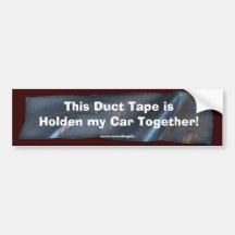 Funny Duct Tape Bumper Sticker for Holden Cars