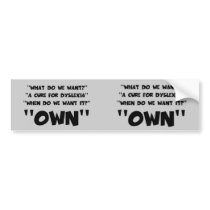 Funny dyslexic bumper stickers