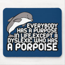 Funny dyslexic joke mouse pads