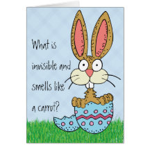 Funny Easter Bunny Joke Greeting Card