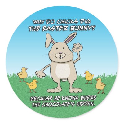 Funny Easter Bunny stickers | Zazzle.co.uk