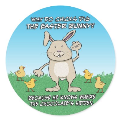 Funny Easter Bunny stickers | Zazzle.co.uk